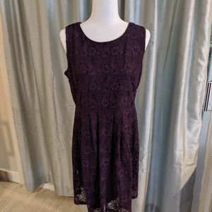 Purple lace dress